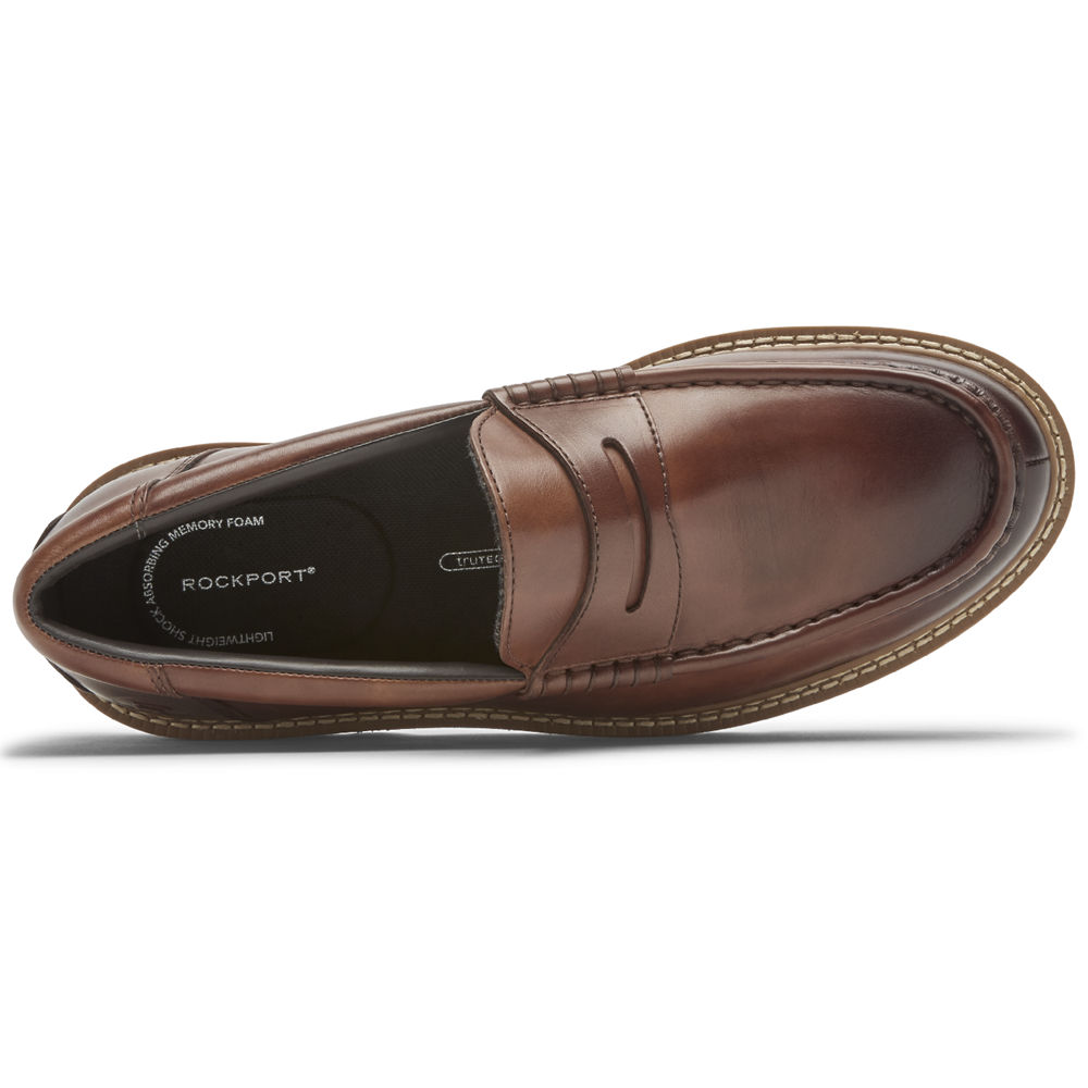 Rockport Slip-On For Mens Brown - Peirson Penny Keeper - UB7206948